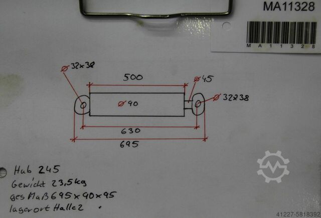 Hydraulic cylinder Enerpac RD 2510 C.B4B Hub 245 mm