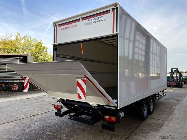 Box trailer Möslein TKO105 D-L 6 m  Tandem Koffer, Ladebordwand+ Durchladbar, 6,20 m