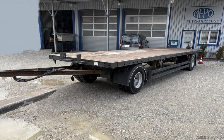 Trailer with open flatbed WEB Trailer Plattformanhänger 7950 mm STROH