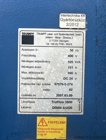 Laserschneidmaschine TRUMPF TruLaser 5030 classic