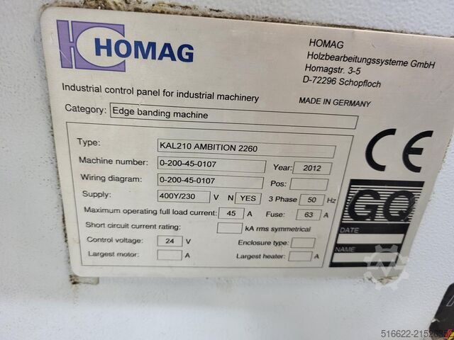 Kantenanleimmaschine HOMAG Аmbition 2260