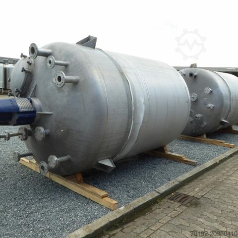 8000 Liter Rührwerksbehälter aus V2A mit 22 kW Ekato Balkenrührwerk  6182