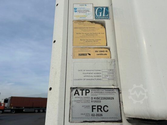 Low loader semitrailer SCHMITZ SCB S3B SKO24, KüHLAUFLIEGER, TK SLXE 400,  LIFTACHSE, FLEISCHBAHNEN