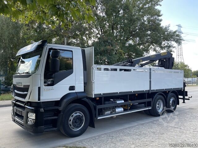 Flatbed truck iveco Stralis AD 260S36Y Palfinger PK 18001 L AC*
