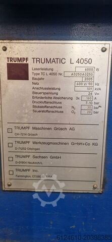 Laserschneidmaschine TRUMPF Trumatic L 4050