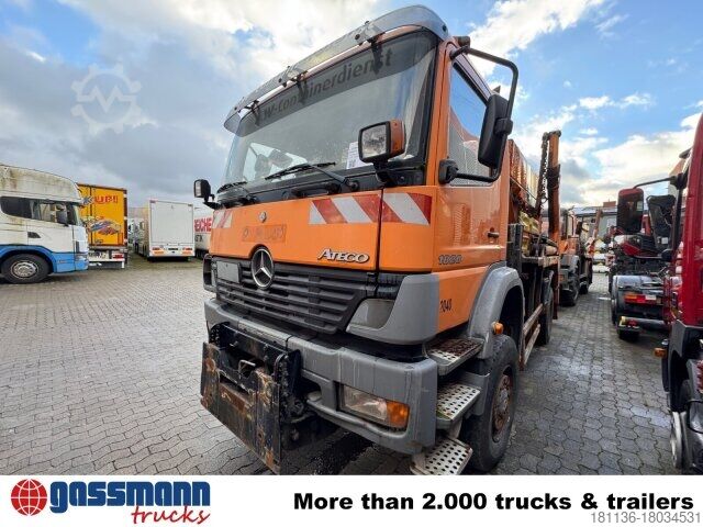 Tipper truck Mercedes-Benz Atego 1828 4x4, Tele-Absetzer,