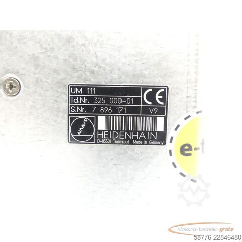Component Heidenhain UM 111 ID 325 000-01 SN 7896171 generalüberh. mit 3 Mon. Gewährl.