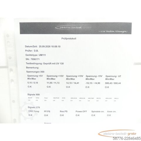 Component Heidenhain UM 111 ID 325 000-01 SN 7896171 im Austausch (Exchange)