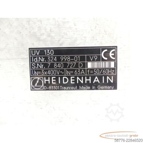 Komponente Heidenhain UV 130 ID 324 998-01 SN:7840727D generalüberholt mit 3 Mon. Gewährl.