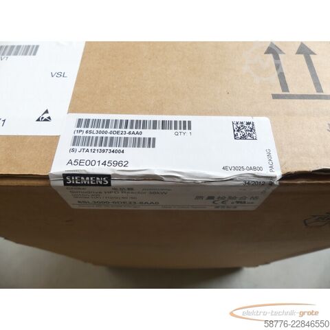 Komponente Siemens 6SL3000-0DE23-6AA0 HFD-Netzdrossel SN:JTA12139734004 - !