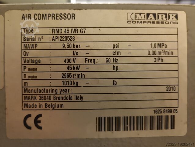 Schraubenkompressor SPECIAL PRICE Mark Compressors and Dryer RMD 45 IVR G7 + DX100