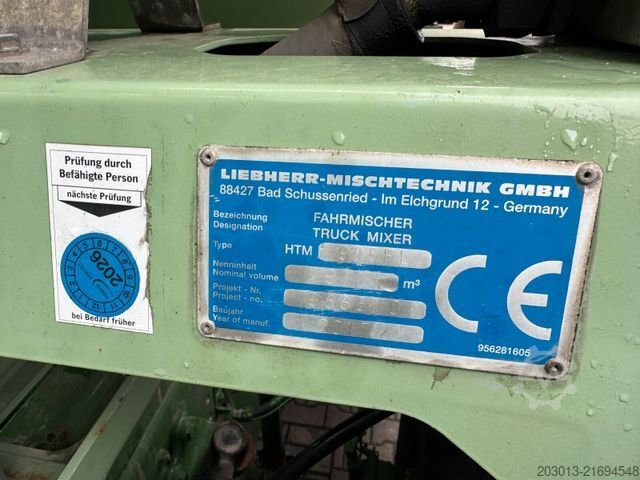 Betonmischer LKW MERCEDES-BENZ AROCS 3240 8x4 Betonmischer Liebherr 9 m³