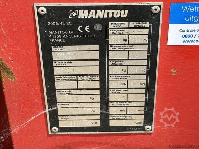 Articulated boom lift Manitou 150AETJ-C