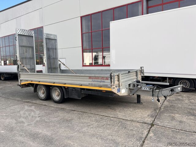 Low loader trailer Möslein TTS 11 Schwebheim Tandemtieflader, Breite Rampen, Wenig Benutzt