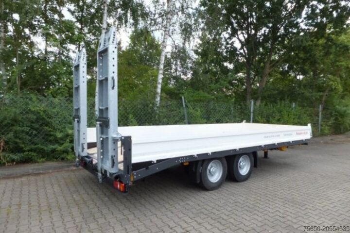 Low loader trailer Möslein TTT 13- 6,28 Weiß Neuer Tandemtieflader 13 t GG