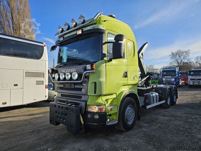 Roll-off tipper truck SCANIA R500 LB6X2HHZ, RETARDER Blatt/Blatt 3xPi