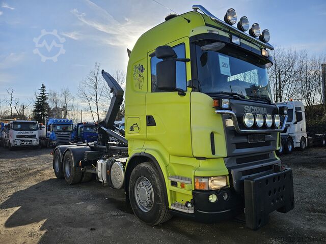 Roll-off tipper truck SCANIA R500 LB6X2HHZ, RETARDER Blatt/Blatt 3xPi