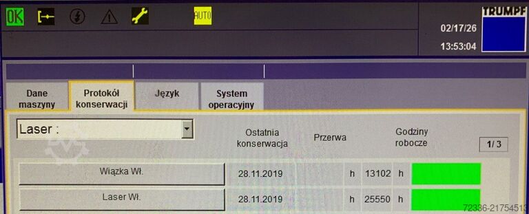 Laser cutter Trumpf TruLaser 3040 (L32)