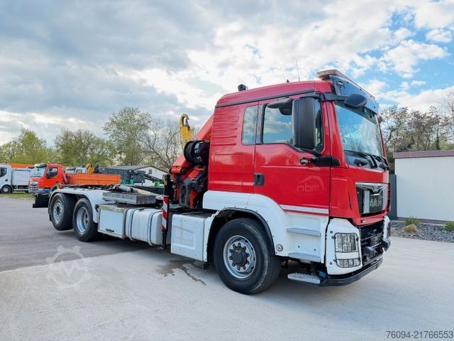 Abrollkipper MAN TGS 26.440 6x4 ALLRAD KRAN 21m Seilwinde 5./6.