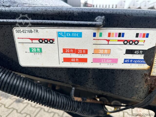 Container transportation D-TEC FLEXITRAILER TRACTION / ADR / SAF + discbrakes ...