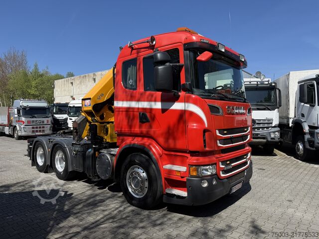 Standard tractor unit Scania R560 V8 6X4 Kran HMF 6020 bis 20.5 Meter