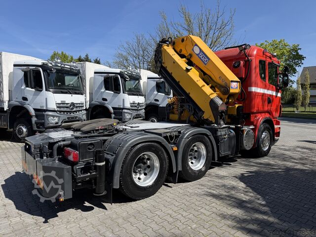 Standard tractor unit Scania R560 V8 6X4 Kran HMF 6020 bis 20.5 Meter