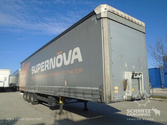 Open semitrailer with tarp Schmitz Cargobull Curtainsider Mega