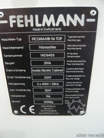 Fräsmaschine Fehlmann PICOMAX 56 TOP