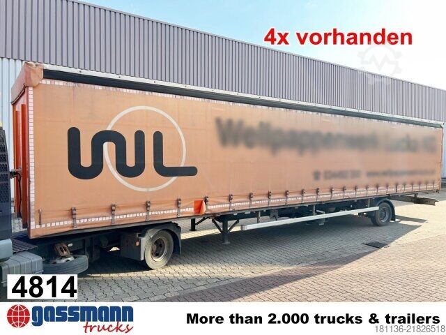 Open semitrailer with tarp Ackermann PS-F 5.3/13.5 EZG SPS, Edscha-Verdeck, Lenkachse,