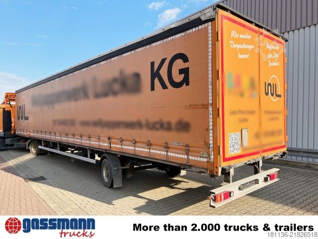 Open semitrailer with tarp Ackermann PS-F 5.3/13.5 EZG SPS, Edscha-Verdeck, Lenkachse,