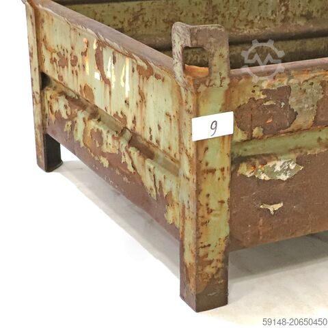 Gebrauchte Stapelboxen Stahl feste Konstruktion mit vier geschlossenen Wänden, L: 1050, B: Kruizinga 98-8088GB