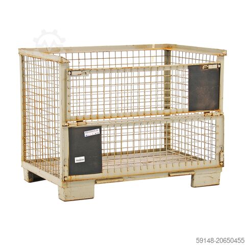 Gebrauchte Gitterbox Feste Konstruktion feste Konstruktion stapelbar 2 Klappen an 1 Kruizinga 99-003GB