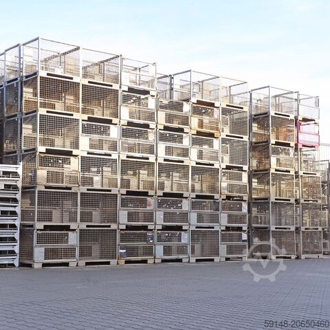 Gebrauchte Gitterbox Feste Konstruktion Pool-Gitterbox UIC-Norm 435-3 2 Klappen an 1 Kruizinga 99-003GB-ORG