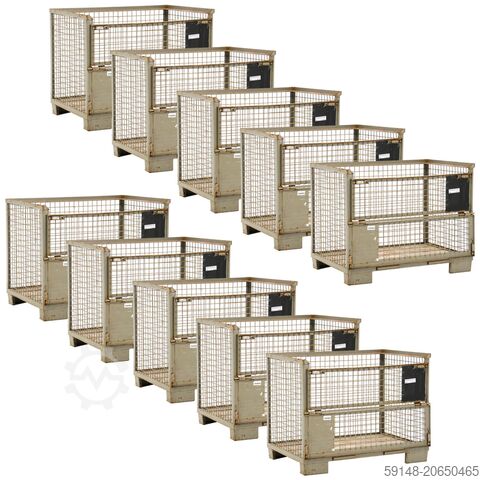 Gebrauchte Gitterbox Feste Konstruktion Pool-Gitterbox UIC-Norm 435-3 2 Klappen an 1 Kruizinga 99-003GB-ORG-10