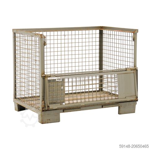 Gebrauchte Gitterbox Feste Konstruktion Pool-Gitterbox UIC-Norm 435-3 2 Klappen an 1 Kruizinga 99-003GB-ORG-10