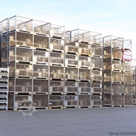 Gebrauchte Gitterbox Feste Konstruktion Pool-Gitterbox UIC-Norm 435-3 2 Klappen an 1 Kruizinga 99-003GB-ORG-10