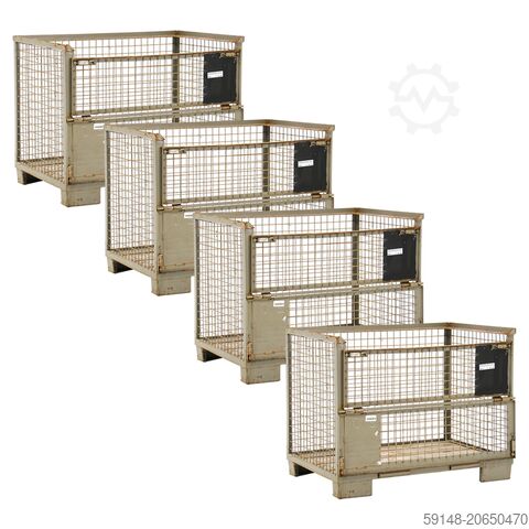 Gebrauchte Gitterbox Feste Konstruktion Pool-Gitterbox UIC-Norm 435-3 2 Klappen an 1 Kruizinga 99-003GB-ORG-4