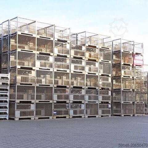 Gebrauchte Gitterbox Feste Konstruktion Pool-Gitterbox UIC-Norm 435-3 2 Klappen an 1 Kruizinga 99-003GB-ORG-4