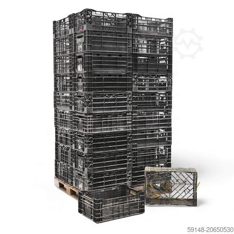 Gebrauchte Eurobehälter perforierte Wände und Boden, L: 600, B: 400, H: 240 (mm).  45ltr, Kruizinga 99-6287GB-PAL