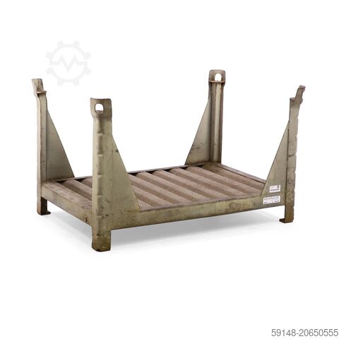 Gebrauchte Stapelboxen Stahl feste Konstruktion mit vier offenen Wänden, L: 1260, B: 860, Kruizinga 99-8944GB