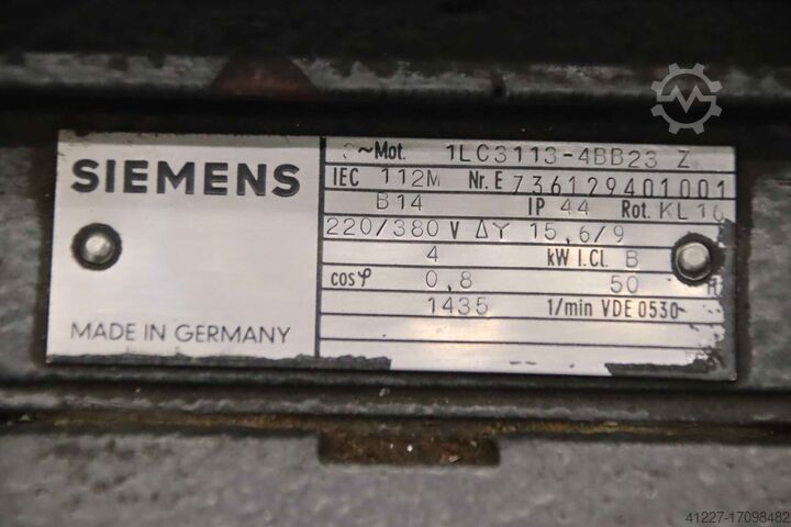 Elektromotor 4 kW 1435 U/min Siemens Deckel 1LC3113-4BB23 Z FP4L