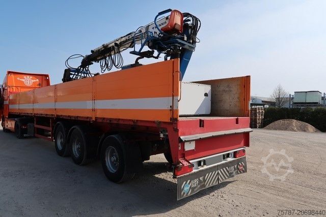Auflieger mit offener Pritsche RENDERS Baustoffpritsche Rollkran Kennis 14 aus 2010