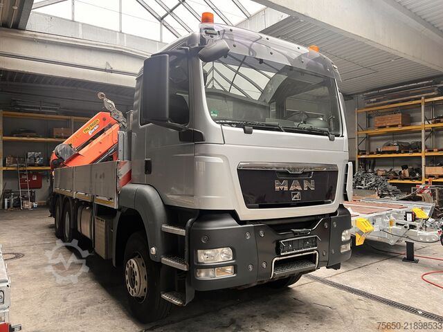 Flatbed truck MAN Truck & Bus TGA08  TGS 26.440 6 x 4 BL mit Kran PK53002