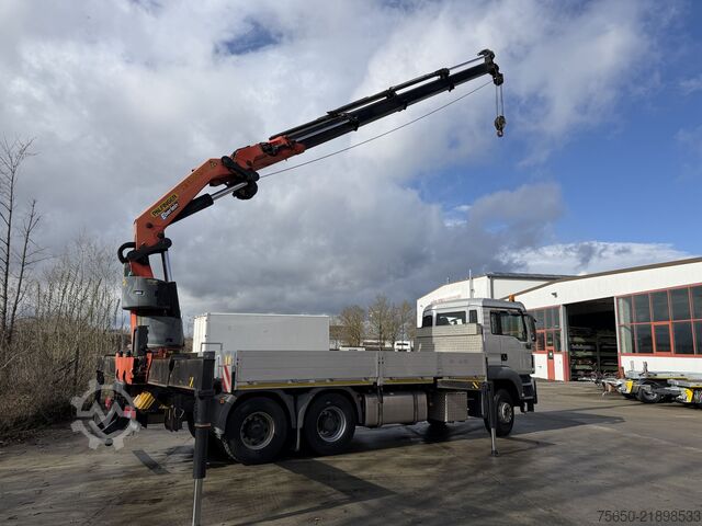 Flatbed truck MAN Truck & Bus TGA08  TGS 26.440 6 x 4 BL mit Kran PK53002