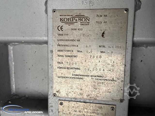 Vacuum truck Scania P114 - 380 Korp&Son, RVS tank