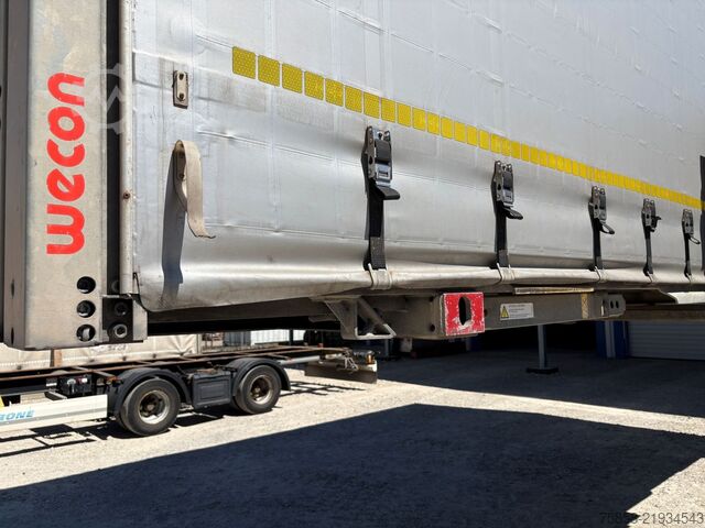 Swap body with flatbed & tarp Wecon Jumbo Verzinkt 3m Innen Hubdach