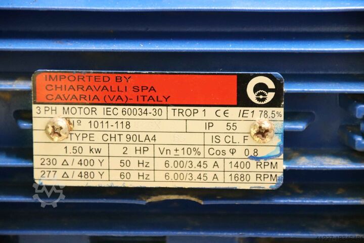 Zellenradschleuse 1,5 kW 37 U/min Tecom Modena PST 28 D  8 flügelig