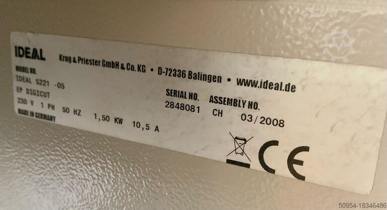 Paper cutting machine Ideal 5221-05 EP Digicut