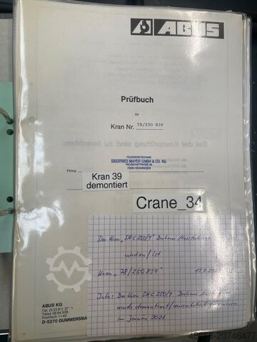 Säulenschwenkkran Knickarm Kran Abus 250 Kg