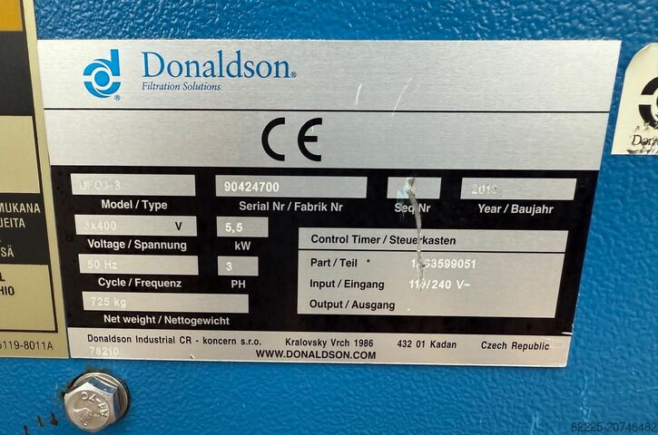 Donaldson Schweißrauchabsaugung Donaldson Torit DFO 3-3